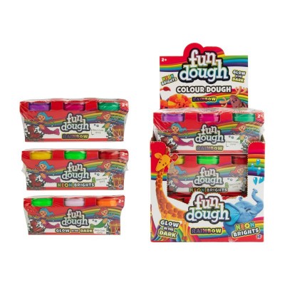 3pk Dough (rainbow, Glow & Neon) - 12